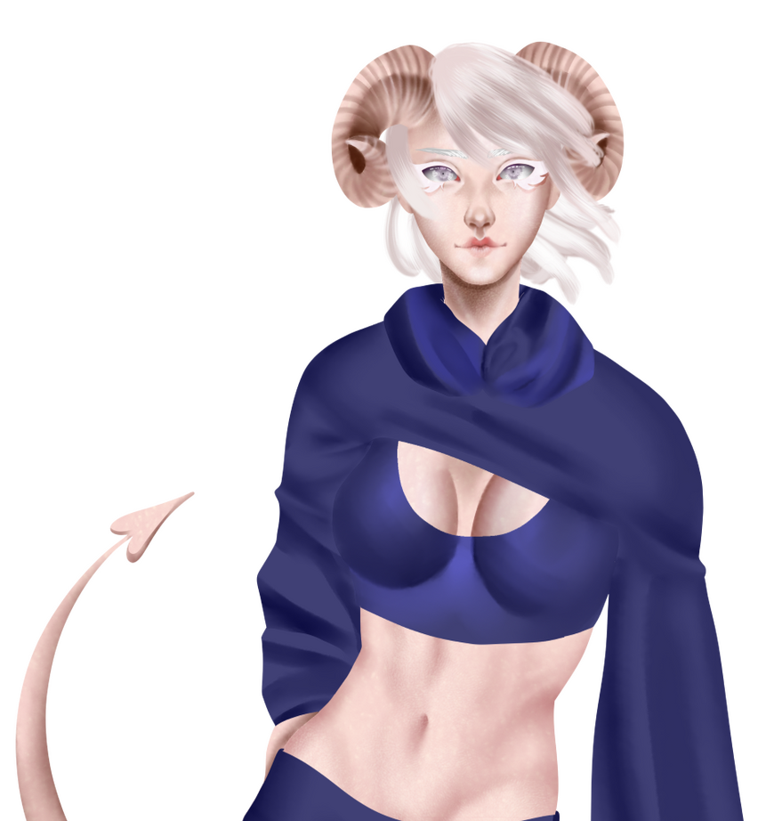 Cropped example; half body